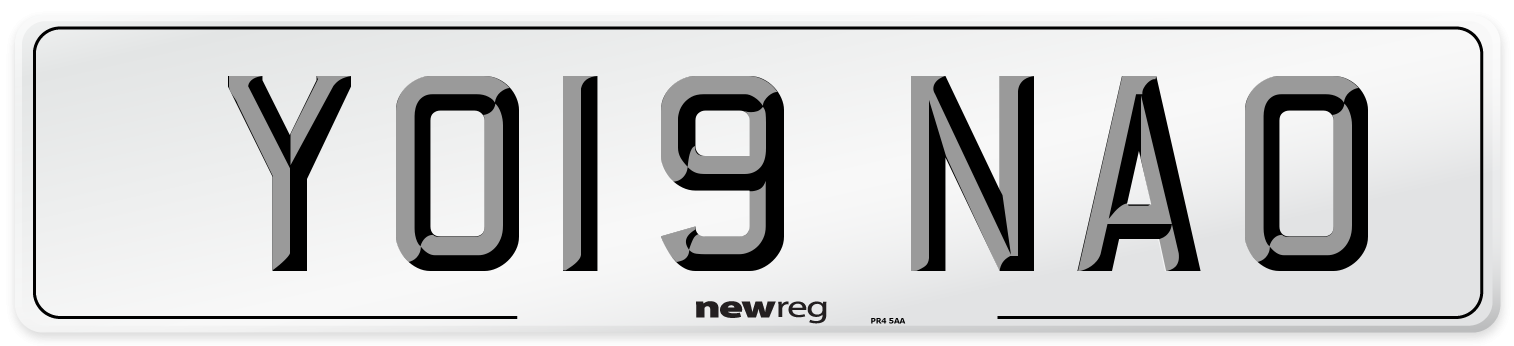 YO19 NAO Number Plate from New Reg